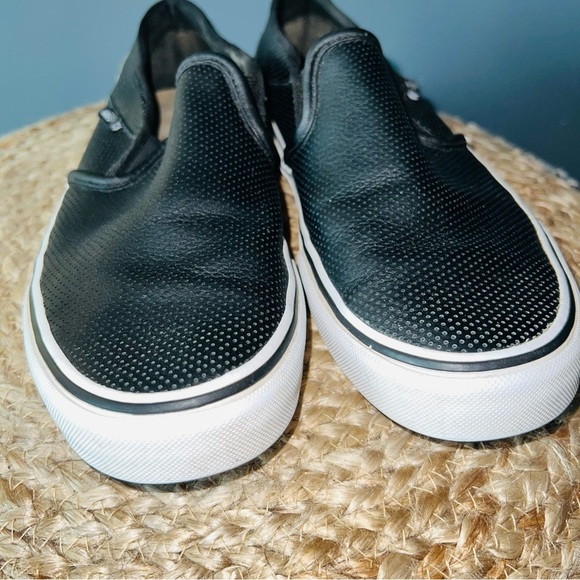 Leather Perforated Slip on Vans - Picture 2 of 8